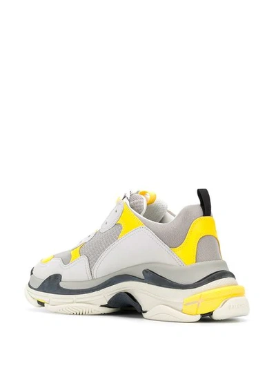 Shop Balenciaga Triple S Sneakers In Grey