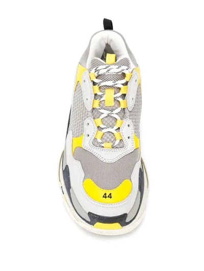 Shop Balenciaga Triple S Sneakers In Grey