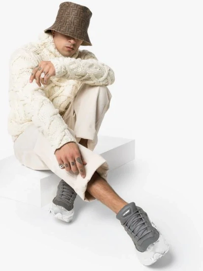 Shop Adidas Originals X Raf Simons Ozweego Sneakers In Grey
