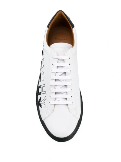 Shop Givenchy Embroidered Logo Sneakers In White