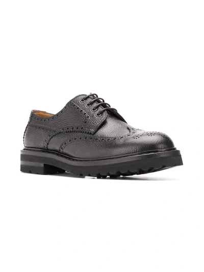 Shop Henderson Baracco Lace-up Perforated Brogues In Black
