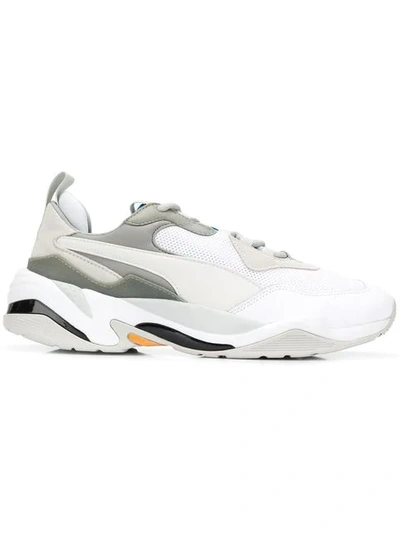 Puma White Fabric Thunder Spectra Sneakers In White