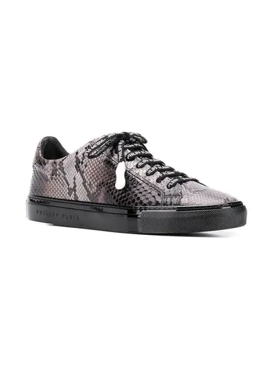 Shop Philipp Plein Statement Low-top Sneakers In Black