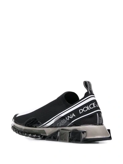 Shop Dolce & Gabbana Low-top Sock Trainers In Black