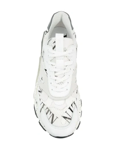 Shop Valentino Garavani Bounce Sneakers In White