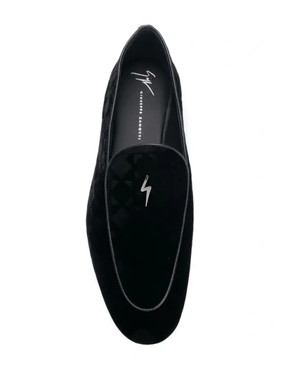 Shop Giuseppe Zanotti Tridimension Loafers In Black