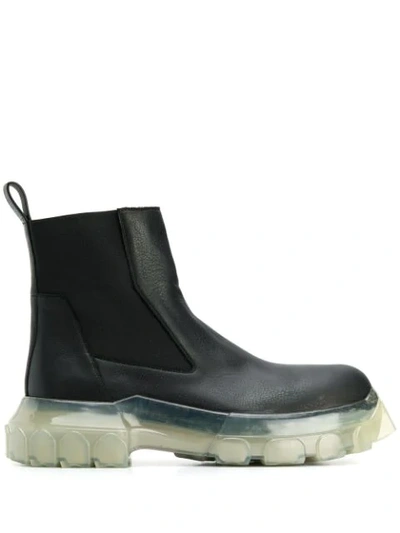 Shop Rick Owens Stiefel Mit Dicker Sohle In Black