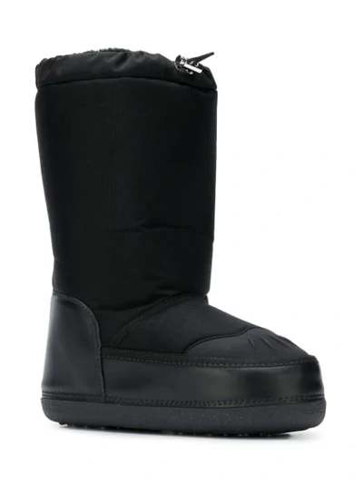 Shop Dsquared2 Drawstring Snow Boots In Black