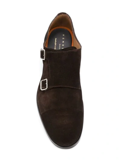 Shop Henderson Baracco Monk Shoes - Brown