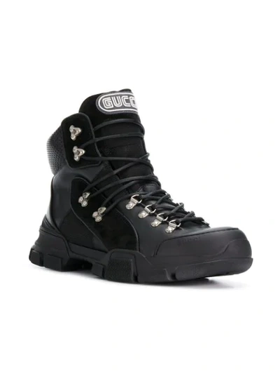 Shop Gucci Flashtrek Ankle Boots In Black