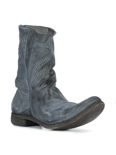 Shop A Diciannoveventitre Relaxed Distressed Boots In Grey