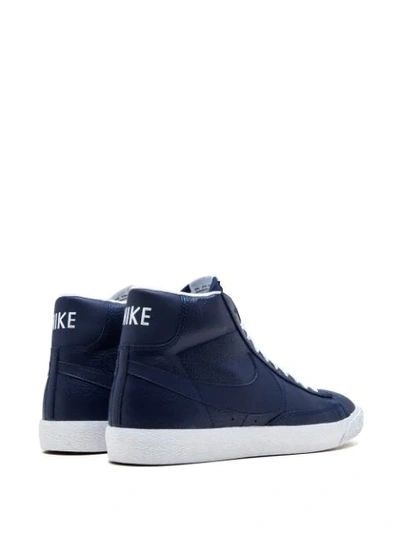 Shop Nike Blazer Mid Sneakers In Blue