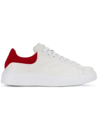 Shop Rucoline Nemo Contrast Heel Sneakers - White