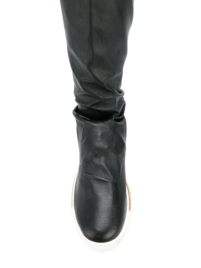 Shop Rick Owens Hood Off-the-runway Dirt Grafton Sock Shoes In Black