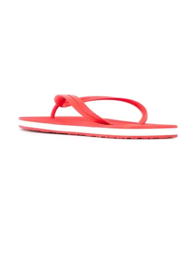 Shop Dolce & Gabbana Classic Flip Flops In Red
