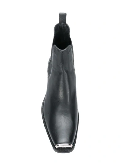 Shop Calvin Klein 205w39nyc Logo Plaque Cowboy Boots In Black