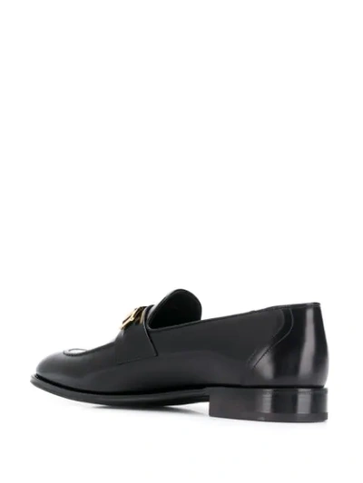 Shop Prada Logo Plaque Loafers - Black