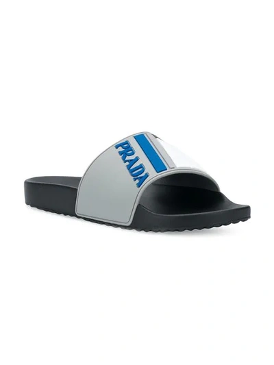 Shop Prada Logo Shower Slides In F0wqf