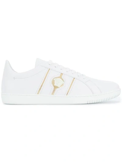 Shop Versace Medusa Low Top Sneakers In White