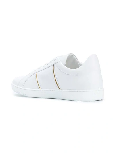 Shop Versace Medusa Low Top Sneakers In White