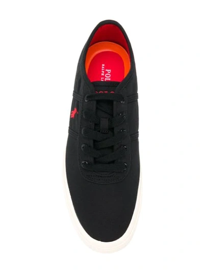 Shop Polo Ralph Lauren Low Top Sneakers In Black