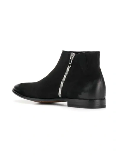 Shop Alexander Mcqueen Almond Toe Ankle Boots In Black