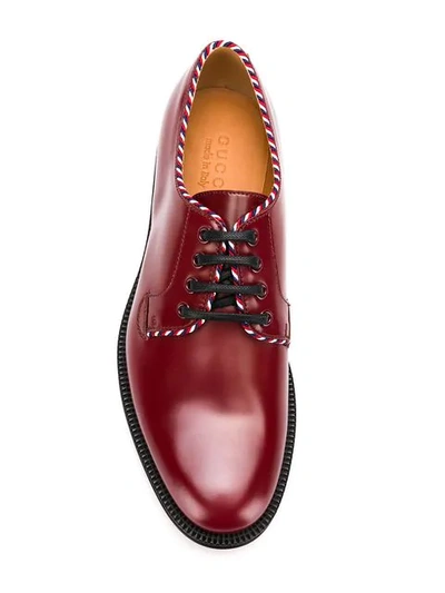 Shop Gucci Derby Shoes In Red