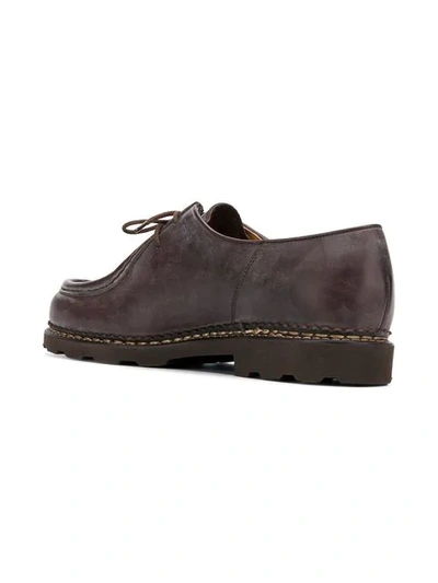 PARABOOT MICHAEL真皮系带鞋 - 棕色