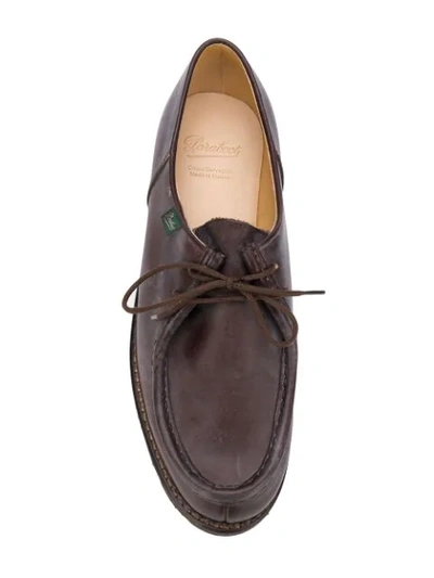 PARABOOT MICHAEL真皮系带鞋 - 棕色