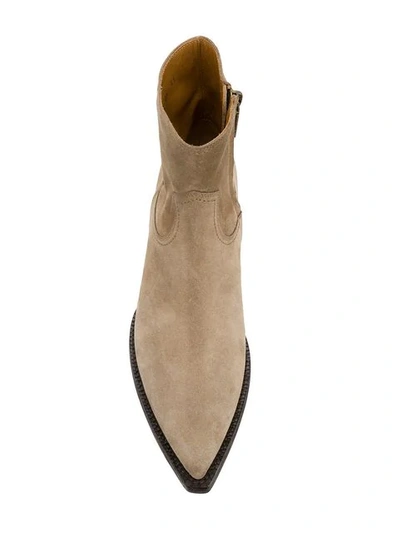 Shop Saint Laurent Lukas 40 Ankle Boots In Brown