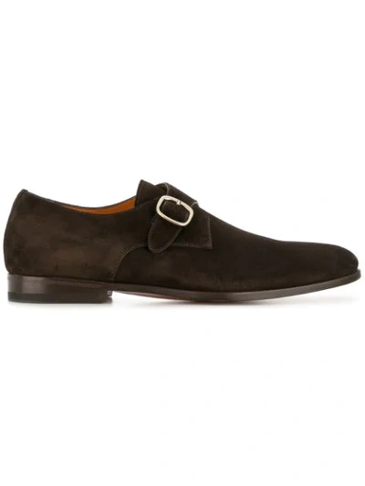 Shop Santoni Formal Monk Shoes In Brown