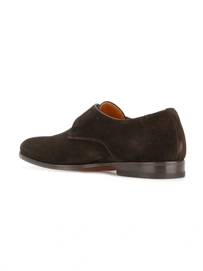 Shop Santoni Formal Monk Shoes In Brown