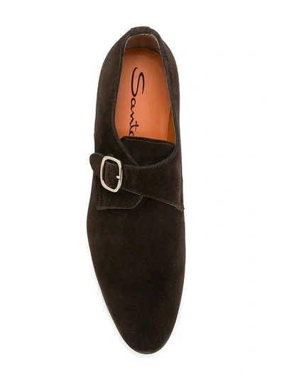 Shop Santoni Formal Monk Shoes In Brown