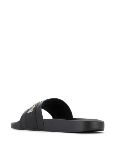 PHILIPP PLEIN ORIGINAL FLAT GUMMY SANDALS - 黑色