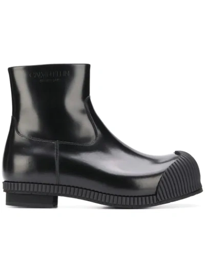 Calvin Klein 205w39nyc Dense 50 Calf Leather Fireman Boot In Black |  ModeSens