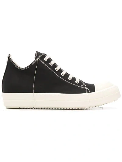 Shop Rick Owens Drkshdw Stitching Detail Sneakers In 9l9r81 Black White