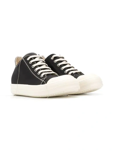 Shop Rick Owens Drkshdw Stitching Detail Sneakers In 9l9r81 Black White