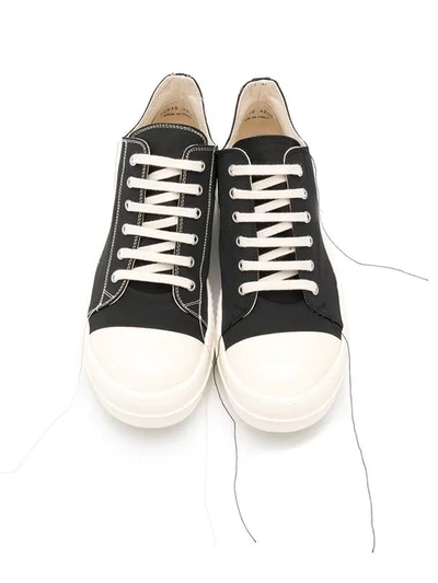 Shop Rick Owens Drkshdw Stitching Detail Sneakers In 9l9r81 Black White