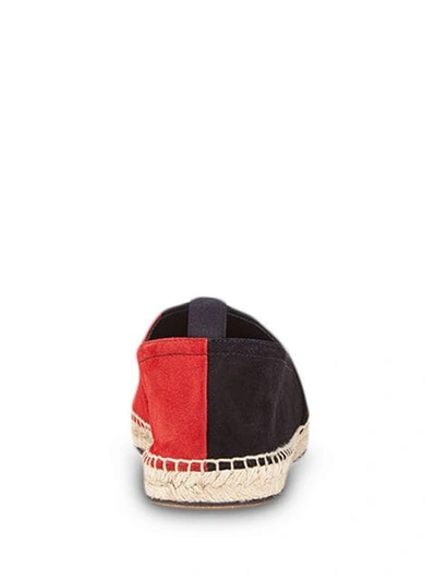 Shop Fendi Diabolic Eyes Colourblock Espadrilles In Black