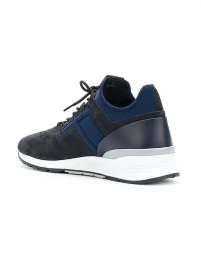 Shop Tod's Lace-up Sneakers In Blue