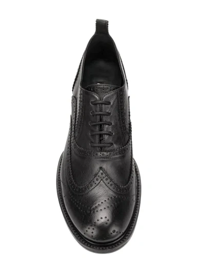 Shop Ann Demeulemeester Grained Brogues In Black