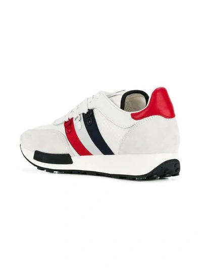Shop Moncler Logo Sneakers In White