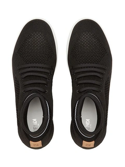 Shop Fendi Sport Sock Sneakers In Black
