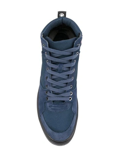 Shop Diesel Lace-up Boots In Blue