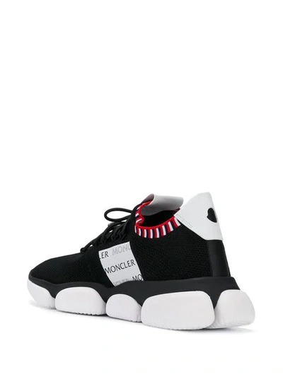 Shop Moncler Low Top Sock Trainers In Black