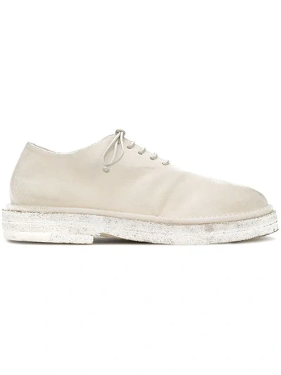 Shop Marsèll Distressed Lace-up Shoes In White