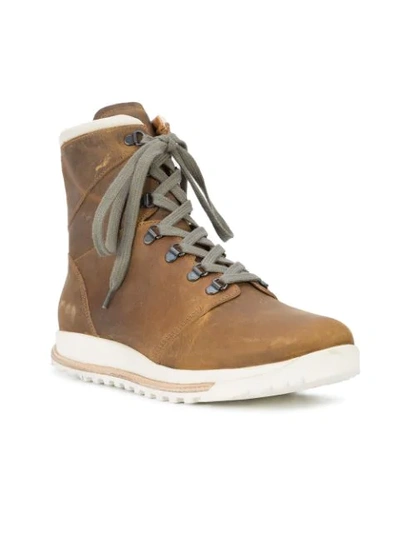 Shop Rick Owens Lace-up Hi Top Sneakers In Tan