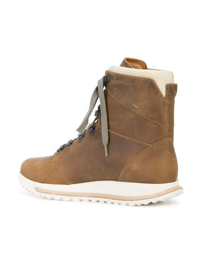 Shop Rick Owens Lace-up Hi Top Sneakers In Tan