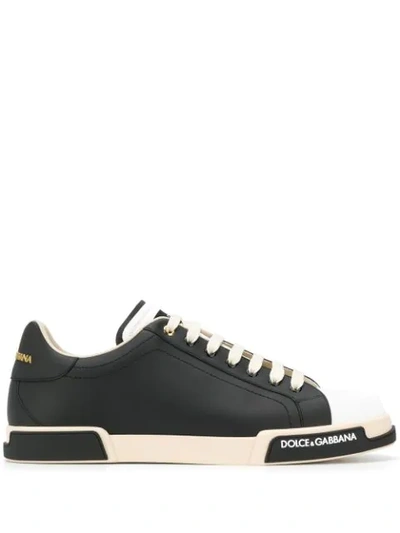 Shop Dolce & Gabbana Low Top Sneakers In Black