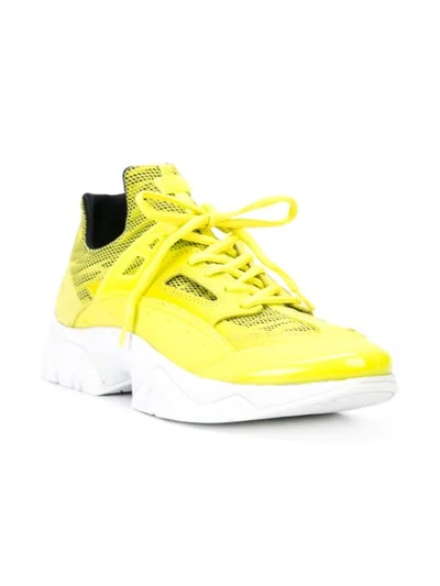 Shop Kenzo Sonic Sneakers In Yellow